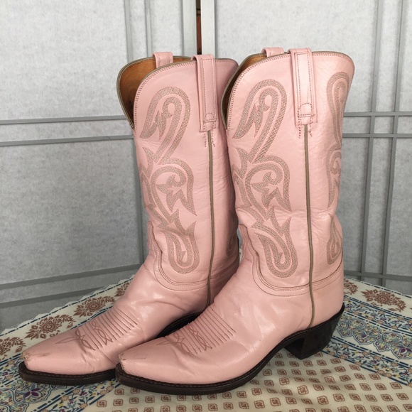 Pink lucchese boots Clearance